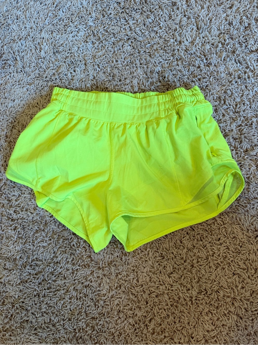 lululemon athletica Neon Yellow Running Shorts